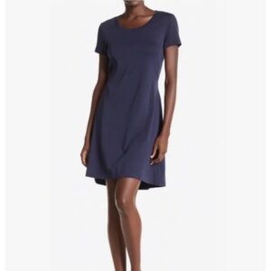 Theory Liliana Ranmire Knit Navy Open Back Dress Size L